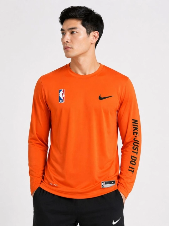 Мужской спортивный лонгслив Nike NBA, футболка с длинным рукавом