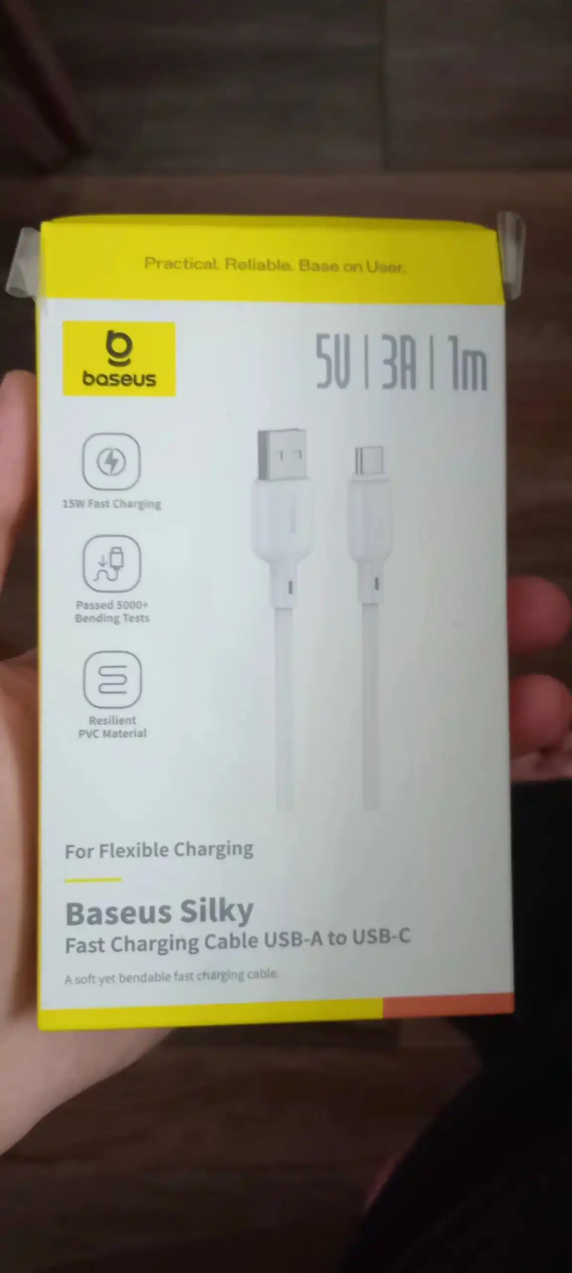 Kabel Baseus Silky USB-A to USB-C 3A, 1 va 2 metr