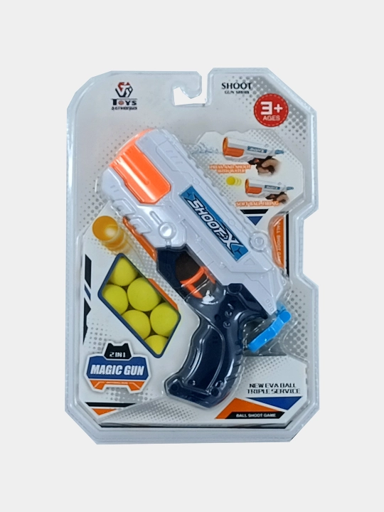 Magic Gun 2 ta 1 Blaster: Suv va Yumshoq shariklar NO.849-32