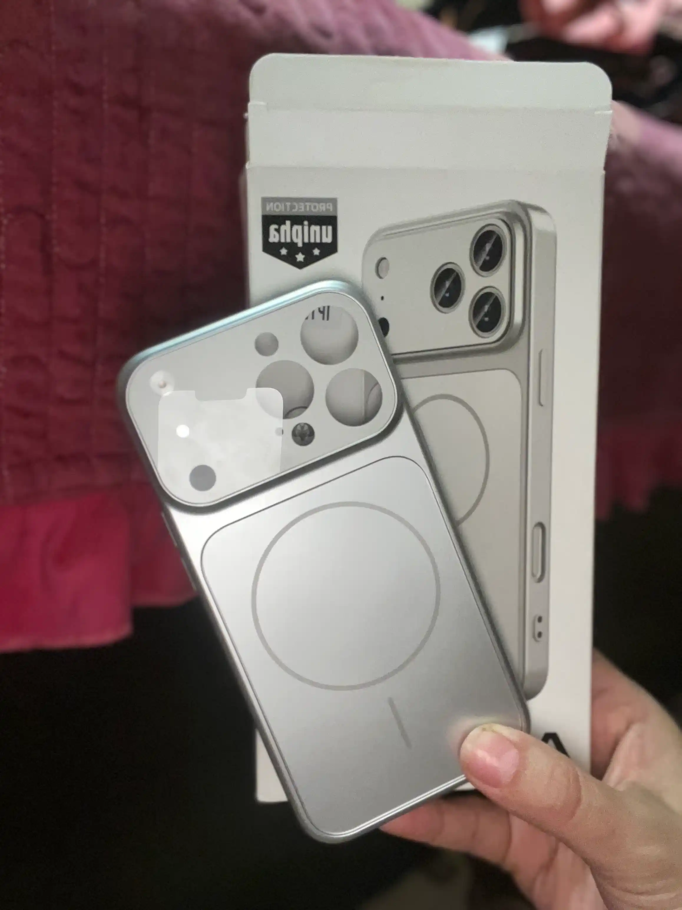 IPhone 17 dizayn chexol, magsafe bilan iPhone 13, 14, 15, 16 Pro, Pro Max uchun, chixol