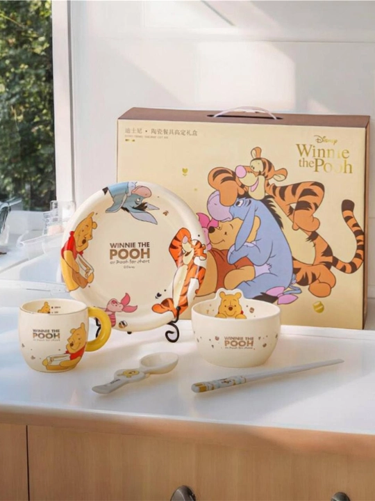 Набор детской столовой посуды, Стич и Лило, Зверополис, Хелло Китти, Винни Пух (Дисней)