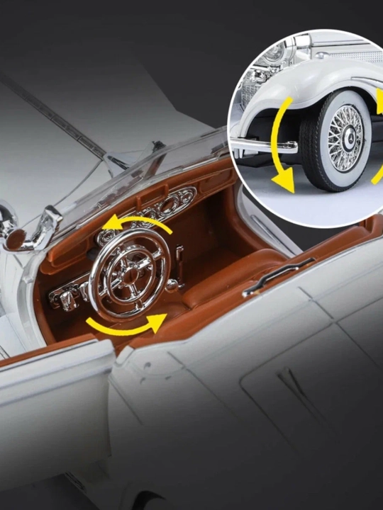 Ретро модель mercedes benz автомобиля 1:24 (die-cast, свет и звук)