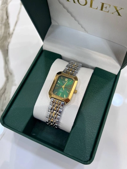 Женские часы Rolex — элегантный премиум стиль — 196328-CHIROYLIROLEXYASHILKVADRAT-МЕНТОЛ