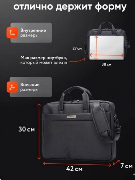 Сумка для ноутбука 15.6–17 дюймов, мужская и женская, влагостойкая и ударопрочная