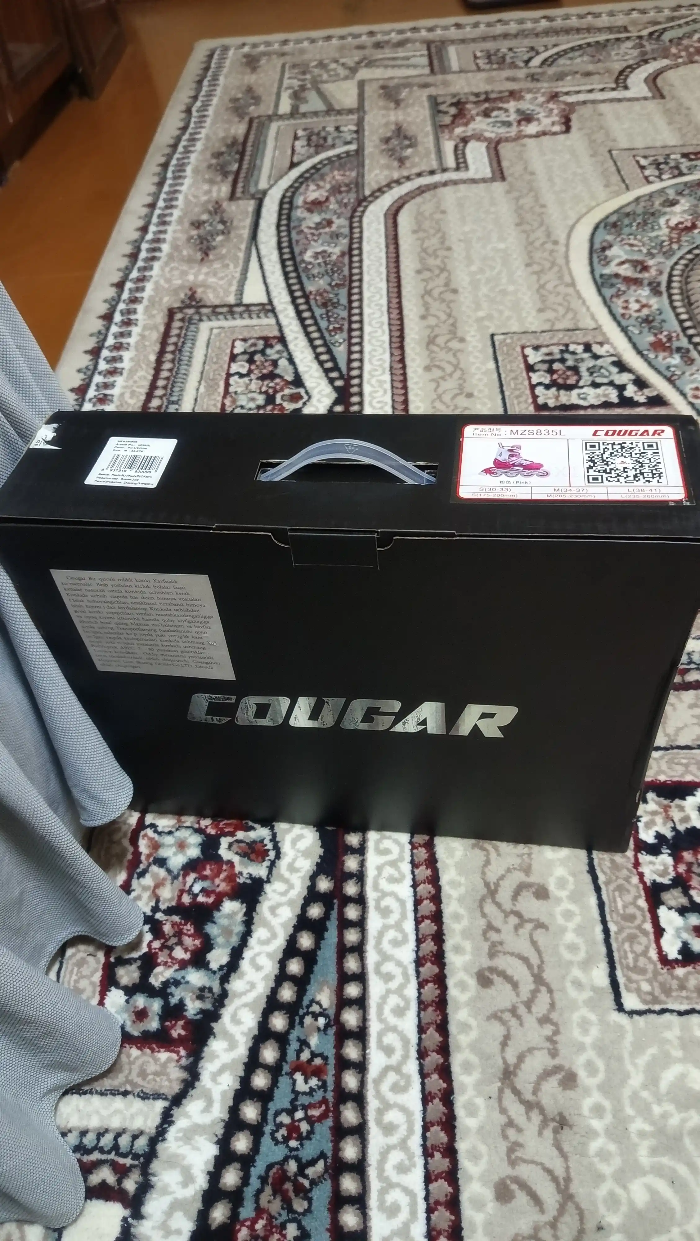 Детские ролики Cougar с защитой, регулируемый размер, комплект