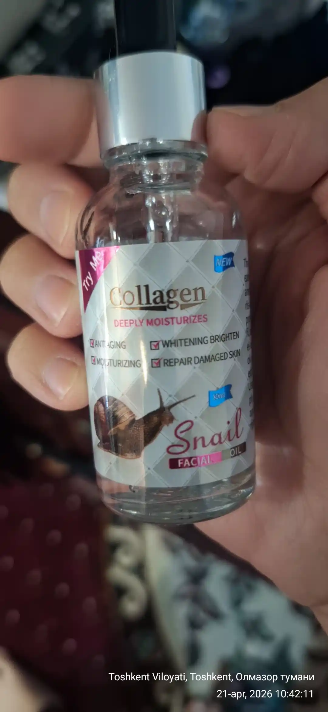 Collagen Baza yuz uchun aknega qarshi oqartiruvchi va qarishga qarshi, 4 tasi 1 da, 30 g
