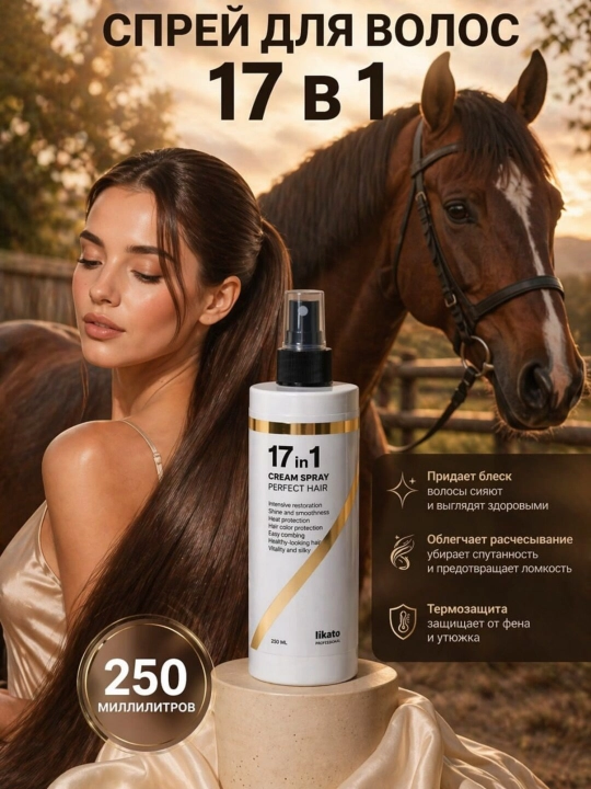 Крем-спрей для волос 17 в 1 Likato Perfect Hair, 250 мл