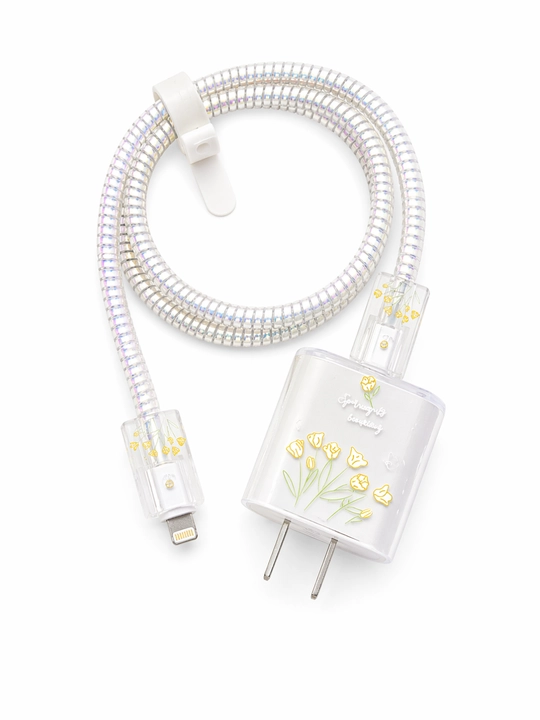 Apple 20W zaryadlovchi uchun g‘ilof kabel ushlagich va tasma bilan - 