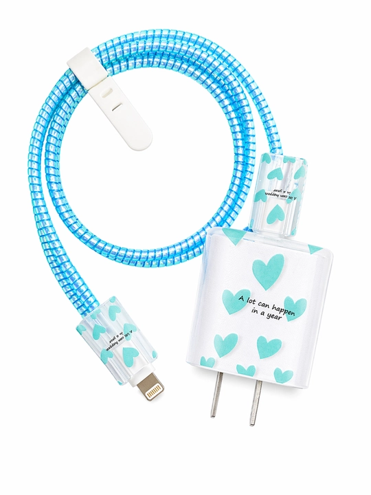 Apple 20W zaryadlovchi uchun g‘ilof kabel ushlagich va tasma bilan - 