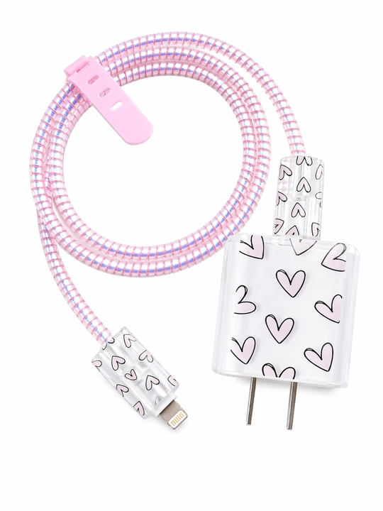 Apple 20W zaryadlovchi uchun g‘ilof kabel ushlagich va tasma bilan - 