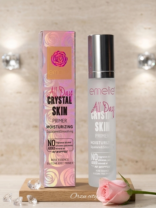 Pardoz asosi Emelie Crystal Skin. Atirgul ekstraktli namlantiruvchi yuz praymeri