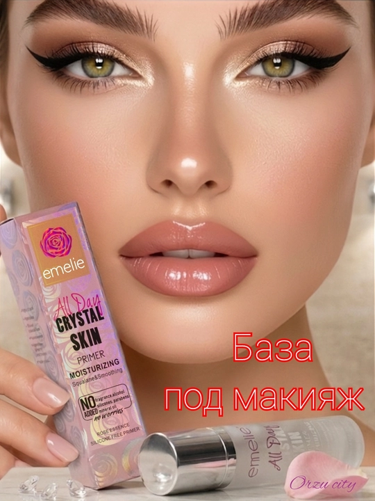 Pardoz asosi Emelie Crystal Skin. Atirgul ekstraktli namlantiruvchi yuz praymeri - 