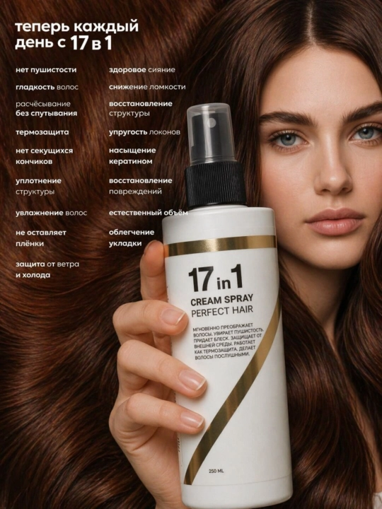 Крем-спрей для волос, 17 в 1, Likato Perfect Hair, 250 мл