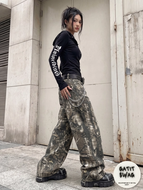 Jinsi baggy oversize Y2K