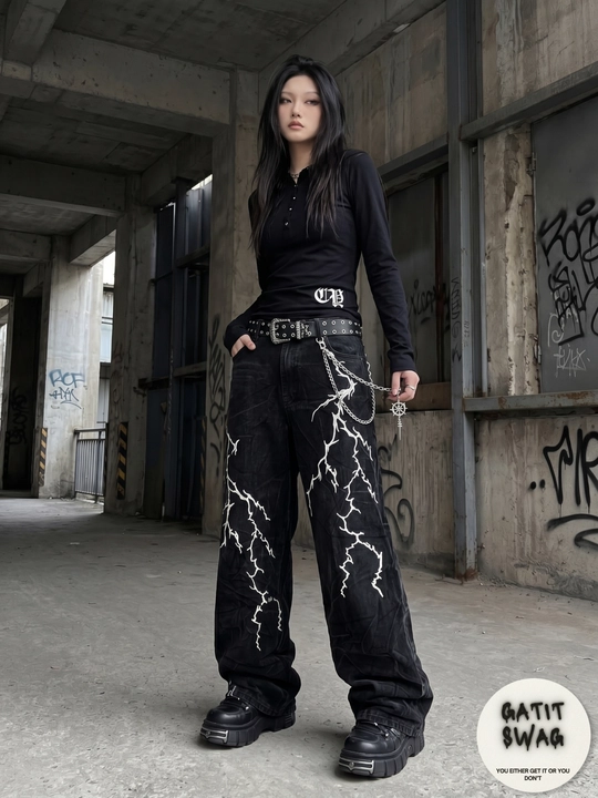 Jinsi baggy oversize Y2K