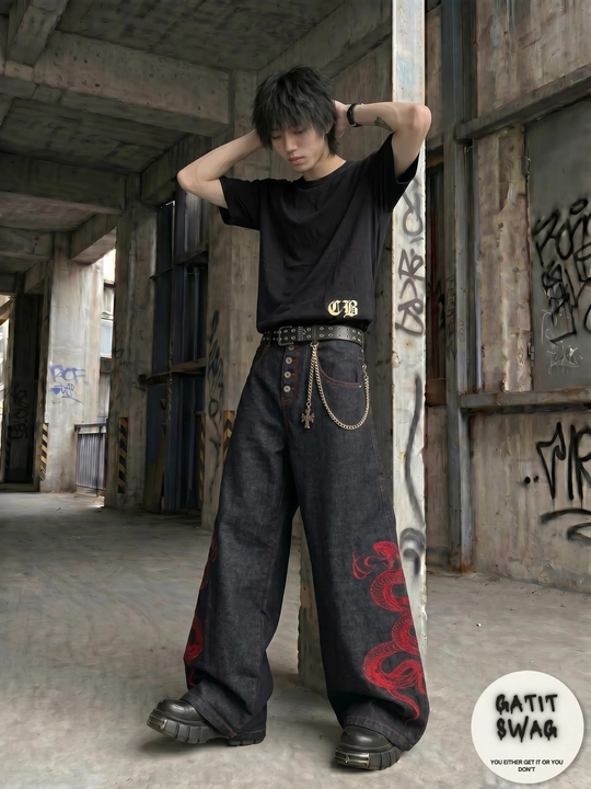 Jinsi baggy oversize Y2K