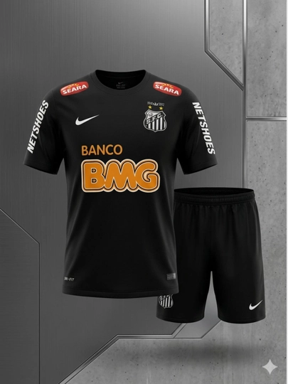 Футбольная форма Santos FC 2012 (Retro) — Почувствуй магию бразильского футбола! — FENIXX-SANTOS-ЧЕРН-XL