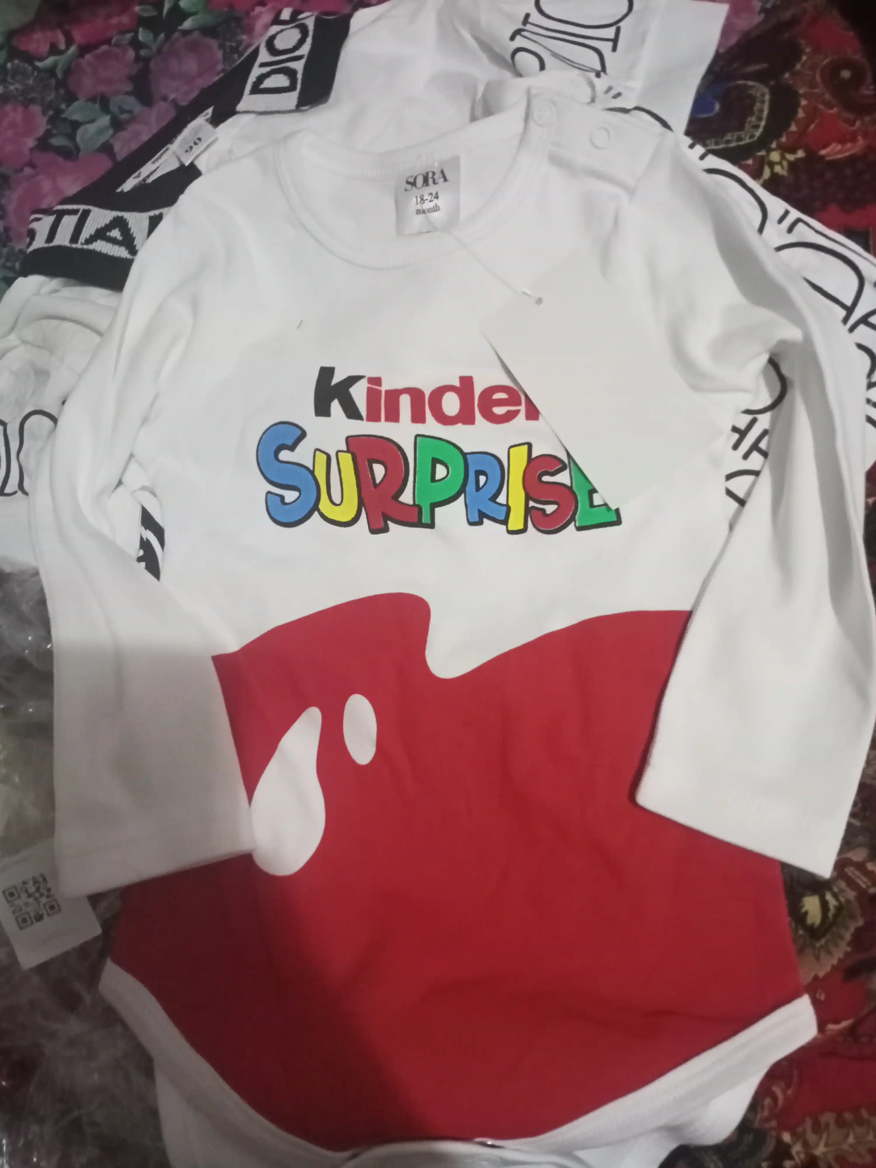 Новорожденным детям  бодик, Kinder / KitKat – 3–24 месяца, 100% хлопок