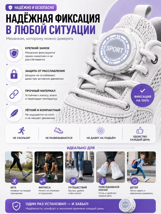 Автоматическая система шнуровки TEZBOG' , 2 штуки - 
