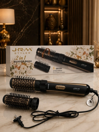 Фен-расческа JRM BRUSH, для быстрой укладки волос, 3 в 1 — DOSTON-JRMBRUSH-КОРИЧН