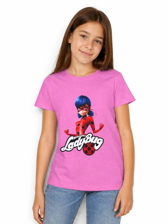 Qizlar uchun WEERIT LADYBUG bolalar futbolkasi 100% paxta 104-146