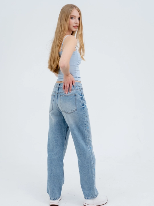 Ayollar uchun kuzgi jinsi shim, 98% paxta, stretch, S–XL