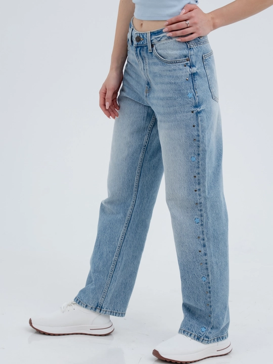 Ayollar uchun kuzgi jinsi shim, 98% paxta, stretch, S–XL