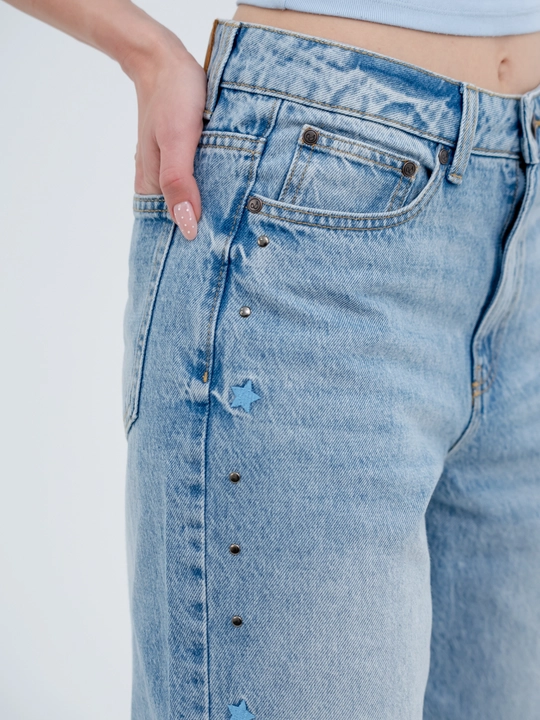 Ayollar uchun kuzgi jinsi shim, 98% paxta, stretch, S–XL