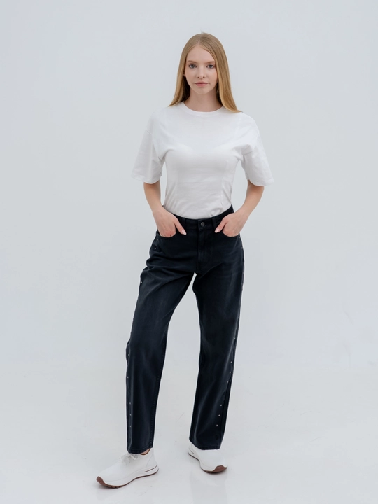 Ayollar uchun kuzgi jinsi shim, 98% paxta, stretch, S–XL