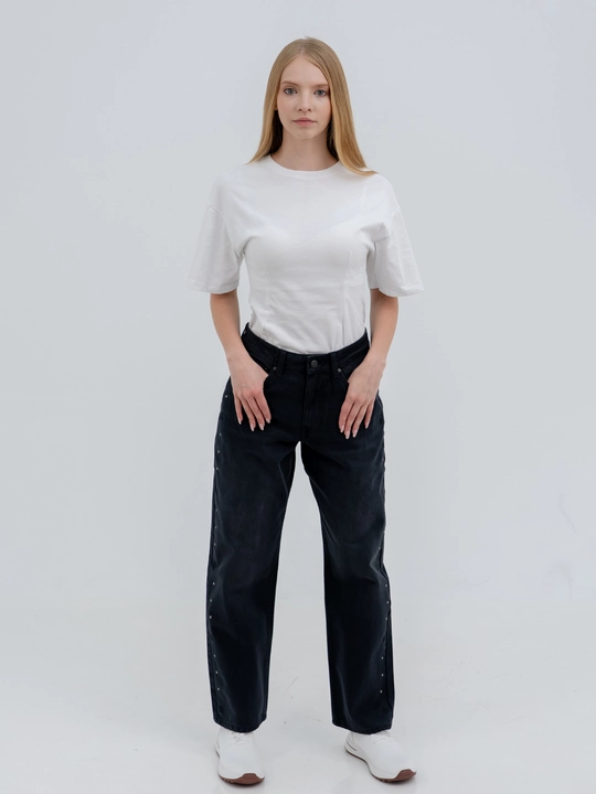 Ayollar uchun kuzgi jinsi shim, 98% paxta, stretch, S–XL