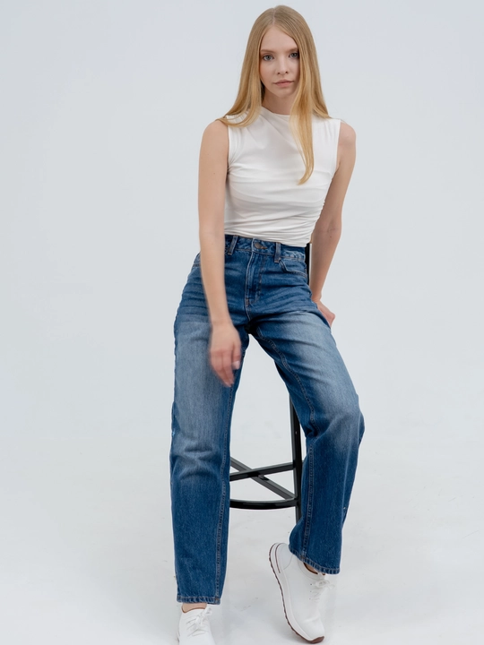 Ayollar uchun kuzgi jinsi shim, 98% paxta, stretch, S–XL