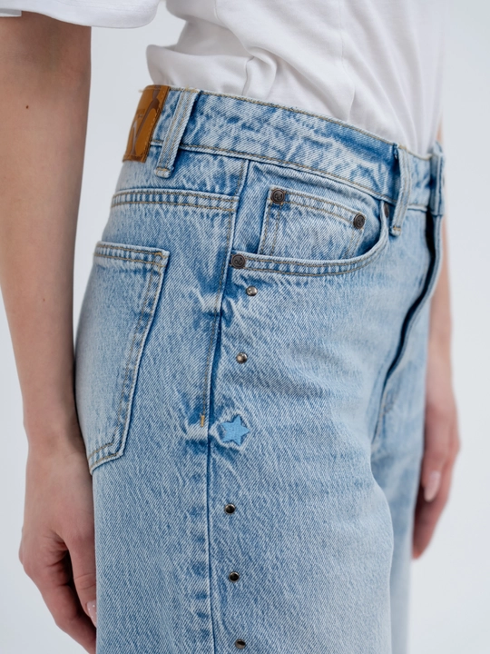 Ayollar uchun kuzgi jinsi shim, 98% paxta, stretch, S–XL