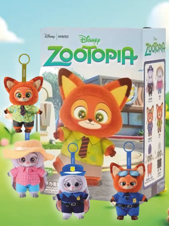 Мягкая игрушка брелок Labubu Wakuku Zootopia blind box сюрприз 15–17 см - 