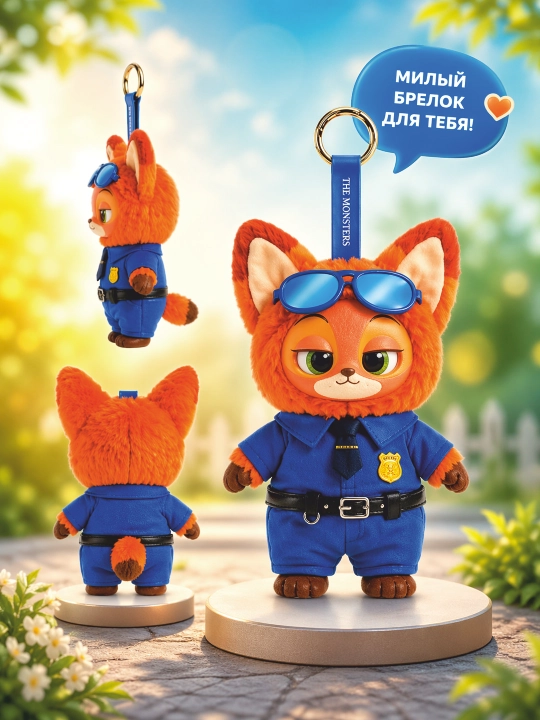 Мягкая игрушка брелок Labubu Wakuku Zootopia blind box сюрприз 15–17 см