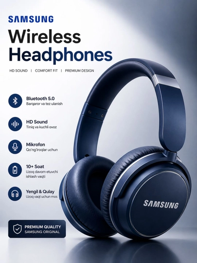 Simsiz quloqchin BT400 | Bluetooth 5.0 | HD stereo ovoz - 