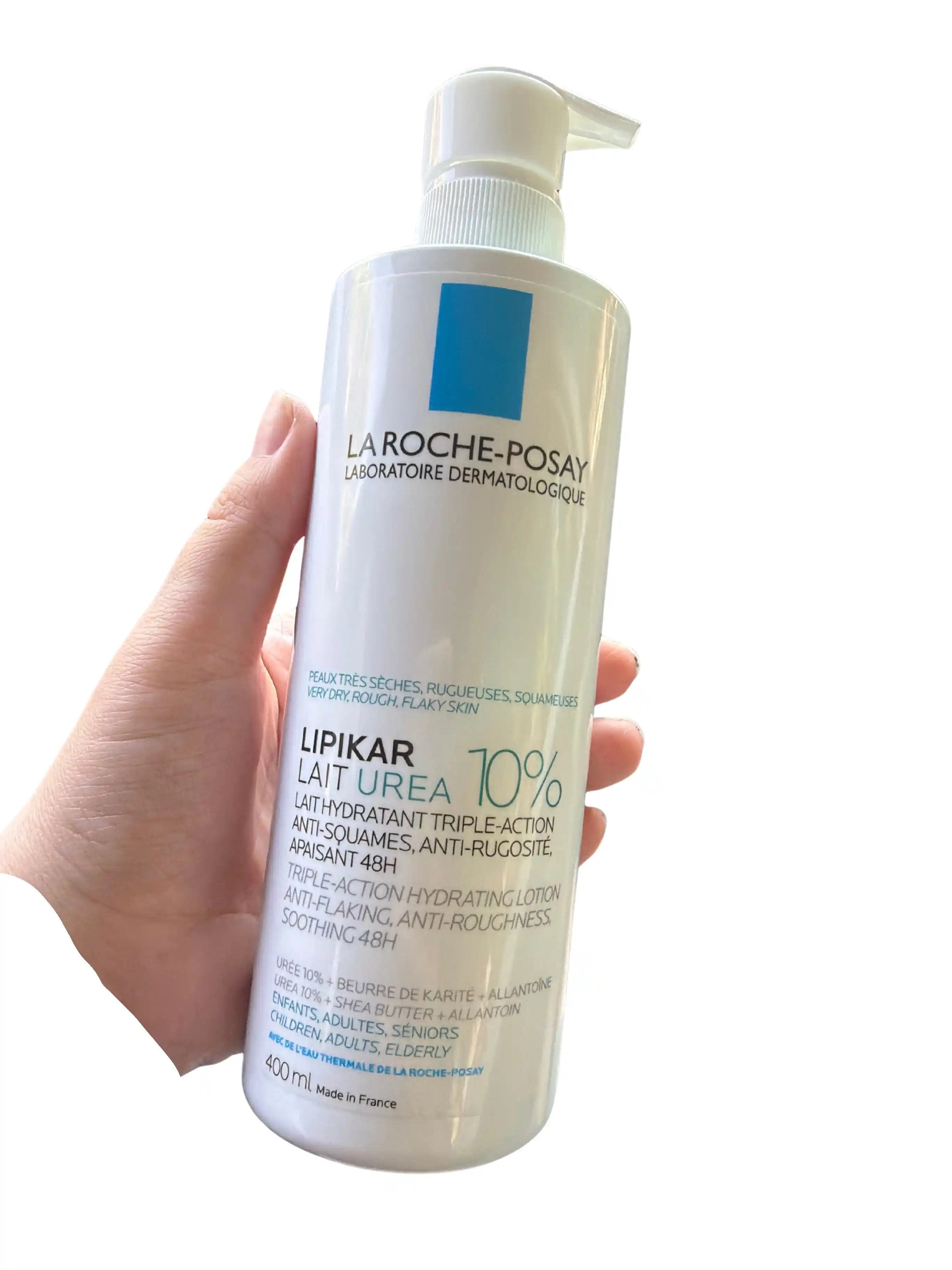 Увлажняющее молочко, LA ROCHE-POSAY LIPIKAR LAIT UREA 10%, для тела тройного действия, 400 мл