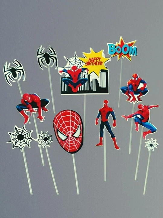 Tort uchun topper to‘plami Spider-Man, O‘rgimchak odam bayram bezagi