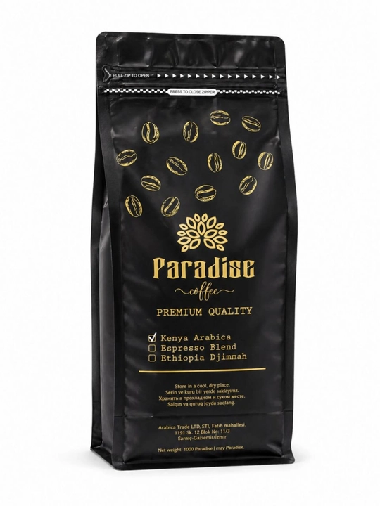 Qahva donalari Paradise Coffee Kenya Arabica, 100% arabika, o'rtacha qovurilgan - 