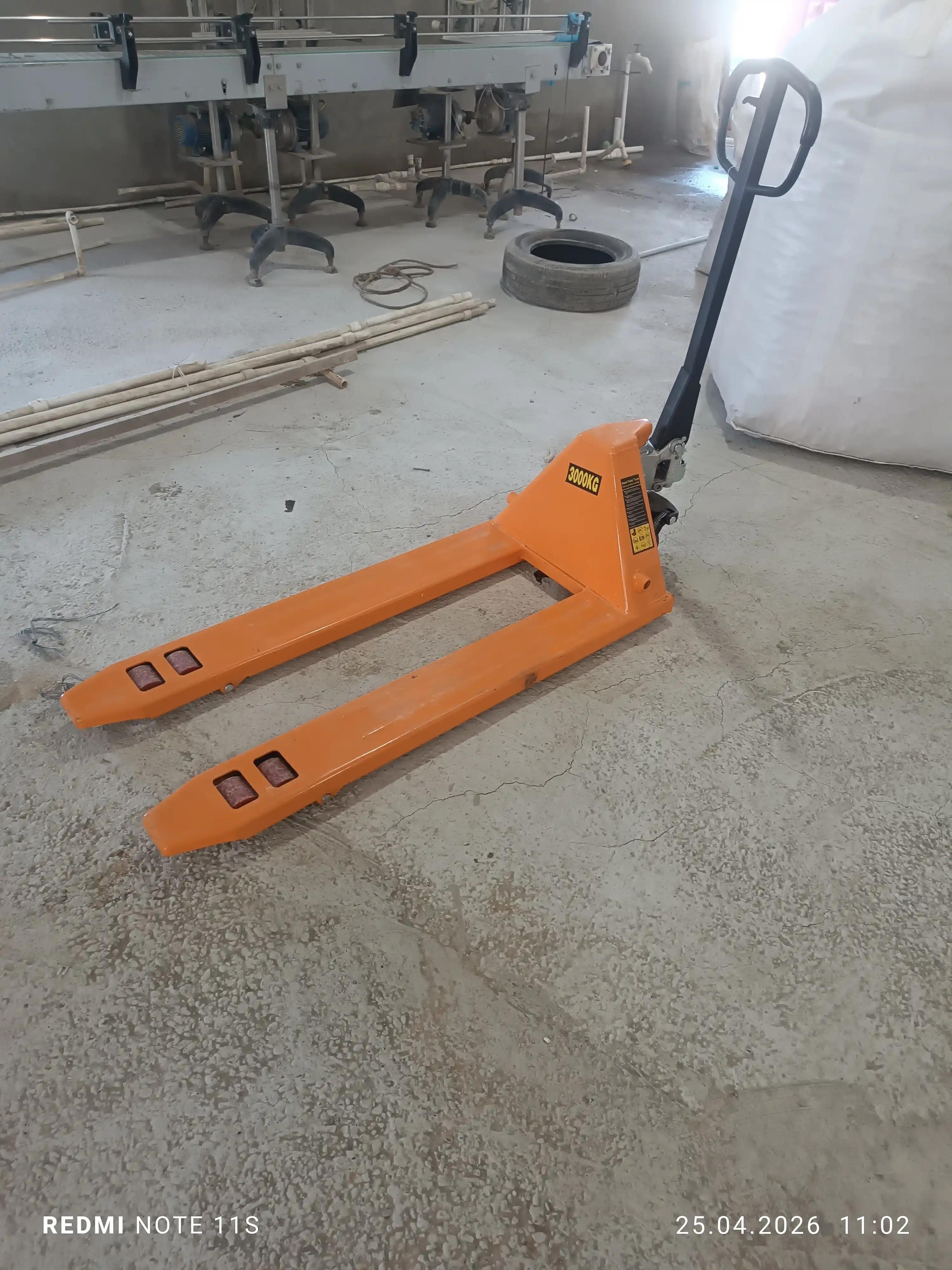 Gidravlik aravacha rokhla Adler 3–5 t, 1200 mm vilkali, poliuretan g‘ildirakli