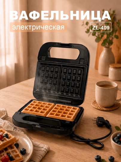 Электрическая вафельница и сэндвичница 3 в 1, двусторонний нагрев, 250 Вт — REELS-ZL409