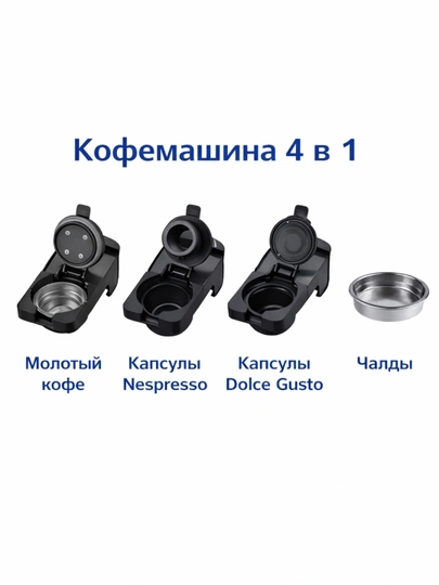 Kapsulali qahva mashinasi Sonifer SF-3585 4 in 1, 20 bar, 1400W, 0.7 litr
