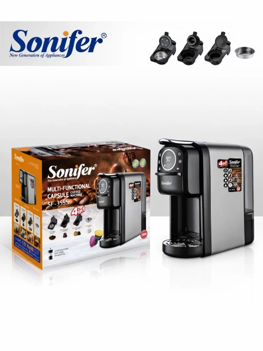Kapsulali qahva mashinasi Sonifer SF-3585 4 in 1, 20 bar, 1400W, 0.7 litr