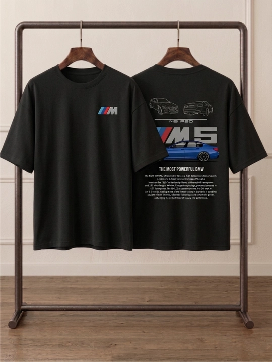 Erkaklar futbolkasi BMW M5 F90 print bilan, 100% paxta - 