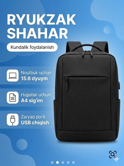 Рюкзак для ноутбука 15,6 дюймов, ортопедический, с USB-портом, водонепроницаемый