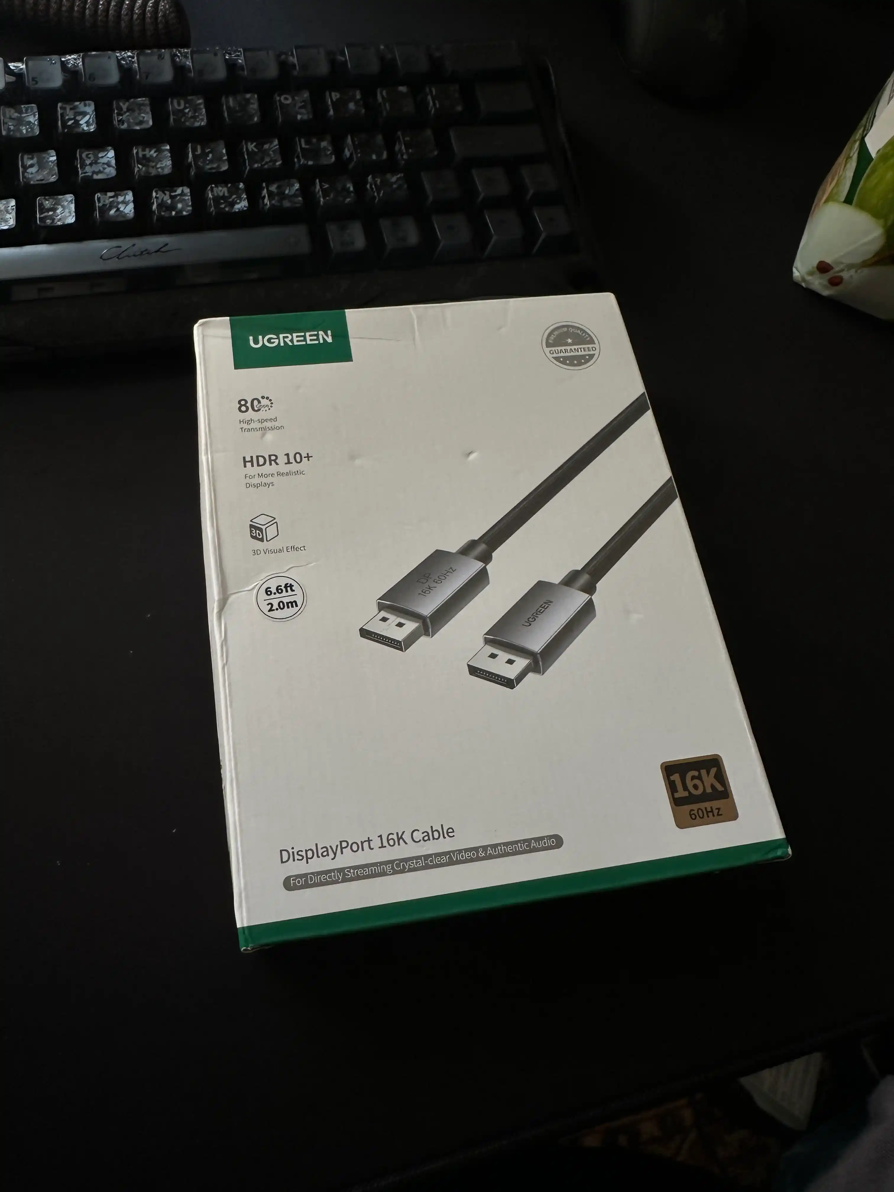 Кабель UGREEN DisplayPort 2.1 16K60Гц 80Гбит/c DP131
