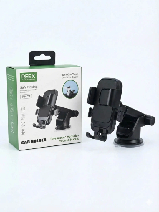 Автомобильный держатель REEX RH-21 черный для смартфона, универсальный