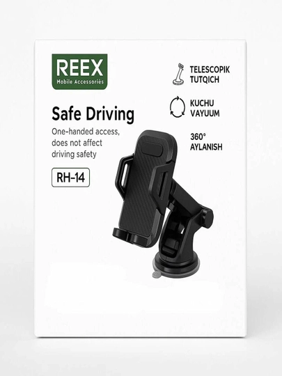 Автомобильный держатель телефона REEX RH-14 с вакуумной телескопической ручкой - 