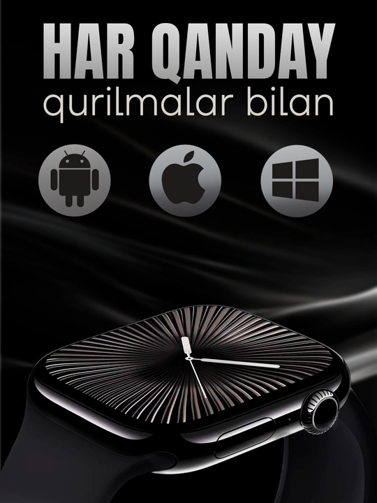 Умные часы Iwatch Series 11 Pro Max Black Bluetooth сенсорный экран Android iOS