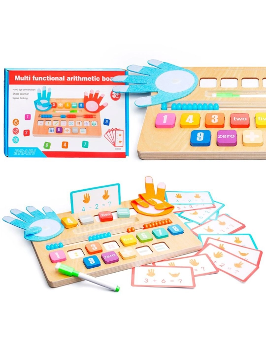 Игрушка для детей — деревянная математическая игра, доска для счёта, монтессори игрушка