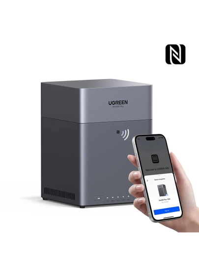 UGREEN NAS DH4300 Plus uy serveri, 4-bay, 128 TB gacha, NAS bulut, 2.5GbE, HDMI, saqlash tizimi 5